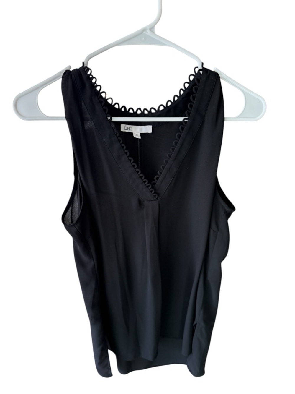 DR2 Black V-Neck Sleeveless Top XL